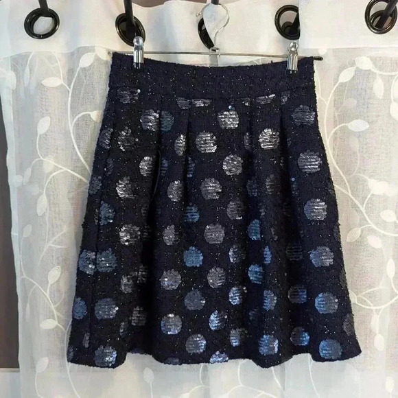 NWT Anthropologie (Eva Franco) Sequin Tweed Mini Skirt, Size 0 - Picture 1 of 6